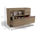 Cozinha Compacta Maxxi com Tampo 9 Portas 5 Gavetas Nogal