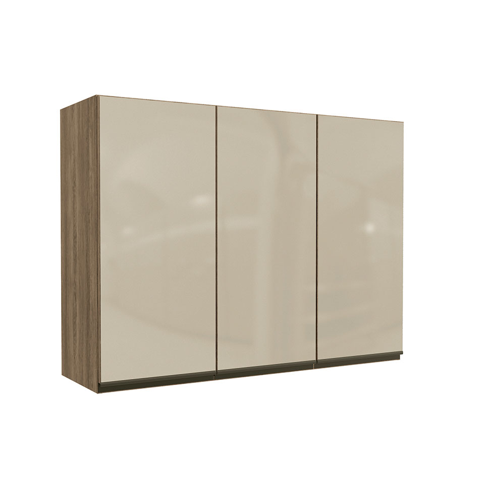 Cozinha Compacta Maxxi com Tampo 9 Portas 5 Gavetas Nogal