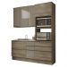 Cozinha Modulada 3 Pecas 190 cm MDP Maxxi Nogal Kappesberg