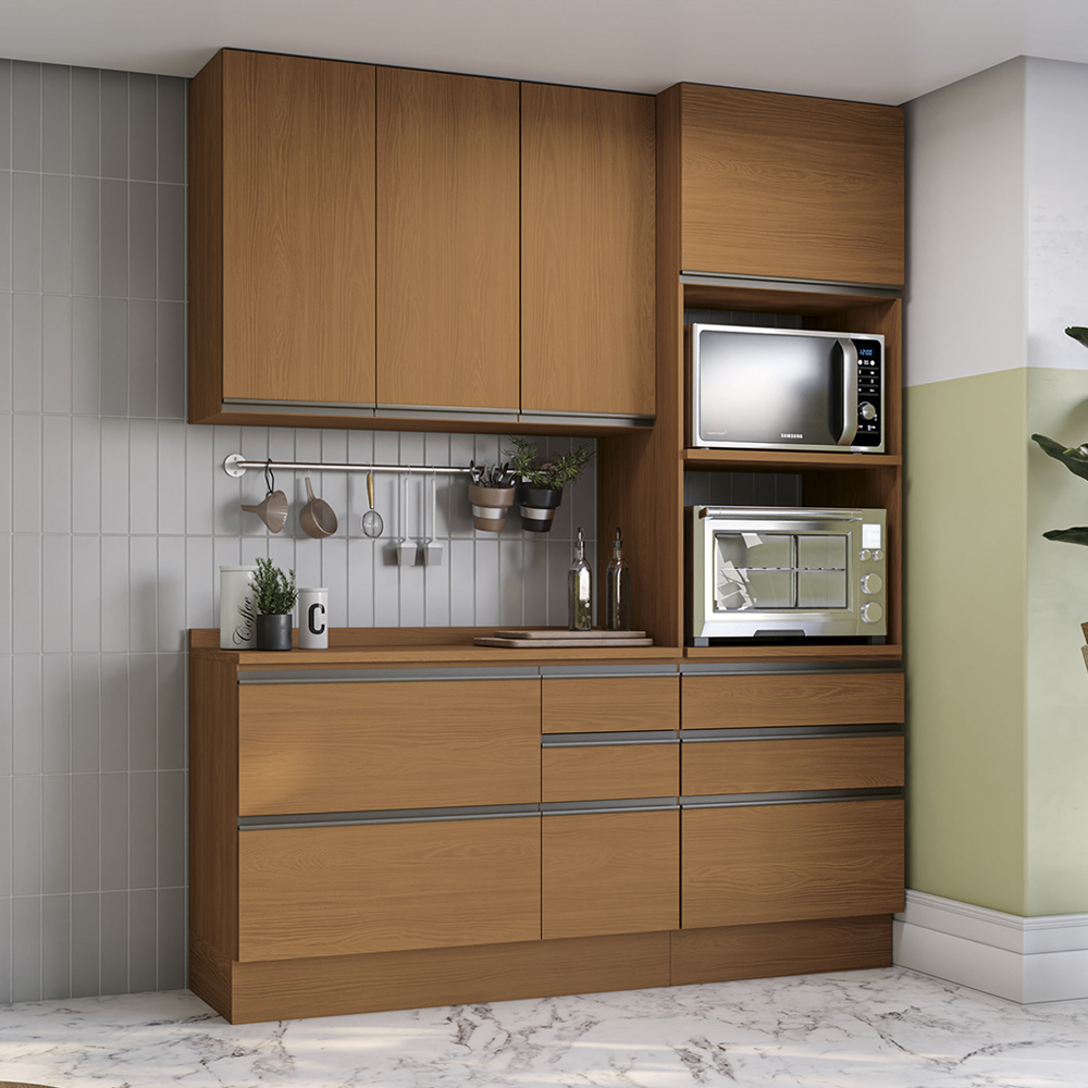 Cozinha Modulada 4 Pecas 190 cm G750 Maxxi Canela Kappesberg