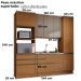Cozinha Modulada 4 Pecas 240 cm MDP Maxxi Canela Kappesberg