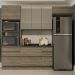 Cozinha Modulada 5 Pecas 270 cm MDP Maxxi Nogal Preto Kappesberg