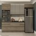 Cozinha Modulada 5 Pecas 270 cm MDP Maxxi Nogal Preto Kappesberg