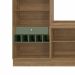 Cozinha compacta Botanic com Tela e Vidro 9 Portas 4 Gavetas Nogueira e Verde