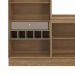 Cozinha compacta Botanic com Vidro 7 Portas 4 Gavetas Nogueira e Fendi