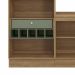 Cozinha compacta Botanic com Vidro 7 Portas 4 Gavetas Nogueira e Verde