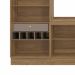 Cozinha compacta Botanic com Vidro com Tela 9 Portas 4 Gavetas Nogueira e Fendi