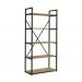 Estante Alta 5 prateleiras 150x72cm Industrial Crome LI006 Freijo Preto Kappesberg