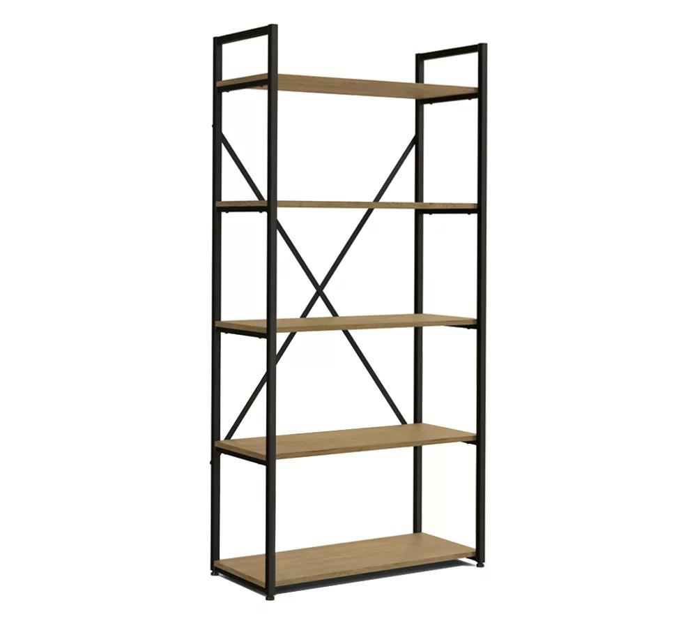 Estante Alta 5 prateleiras 150x72cm Industrial Crome LI006 Freijo Preto Kappesberg
