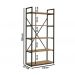 Estante Alta 5 prateleiras 150x72cm Industrial Crome LI006 Freijo Preto Kappesberg