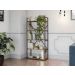 Estante Alta 5 prateleiras 150x72cm Industrial Crome LI006 Freijo Preto Kappesberg