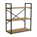 Estante Baixa 3 Prateleiras 85x72cm Industrial Crome LI007 Freijo Preto Kappesberg