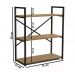 Estante Baixa 3 Prateleiras 85x72cm Industrial Crome LI007 Freijo Preto Kappesberg