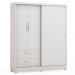Guarda Roupa Casal 3P 2G 218x180 cm C533 Branco Kappesberg