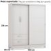 Guarda Roupa Casal 3P 2G 218x180 cm C533 Branco Kappesberg