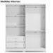 Guarda Roupa Casal 3P 2G 218x180 cm C533 Branco Kappesberg