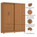 Guarda Roupa Casal 3P 2G 218x180 cm C533 Canela Kappesberg