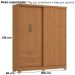 Guarda Roupa Casal 3P 2G 218x180 cm C533 Canela Kappesberg