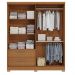 Guarda Roupa Casal 3P 2G 218x180 cm C533 Canela Kappesberg