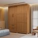 Guarda Roupa Casal 3P 2G 218x180 cm C533 Canela Kappesberg