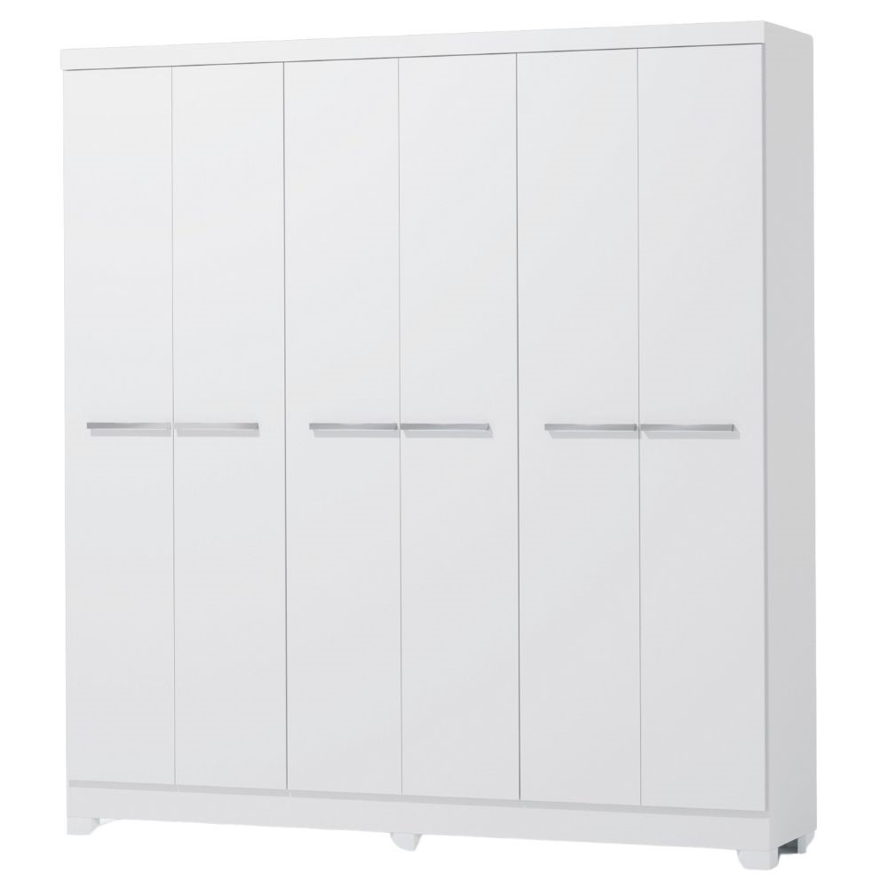 Guarda Roupa Casal 6 Portas 217x202 cm E530 Branco Kappesberg