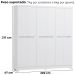 Guarda Roupa Casal 6 Portas 217x202 cm E530 Branco Kappesberg