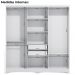 Guarda Roupa Casal 6 Portas 217x202 cm E530 Branco Kappesberg