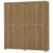 Guarda Roupa Casal 6 Portas 217x202 cm E530 Nogueira Kappesberg