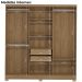 Guarda Roupa Casal 6 Portas 217x202 cm E530 Nogueira Kappesberg
