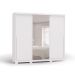 Guarda-Roupa Casal Com Espelho Agave 3 Portas 4 Gavetas Branco