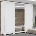 Guarda-Roupa Casal Com Espelho Agave 3 Portas 4 Gavetas Branco