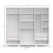 Guarda-Roupa Casal Com Espelho Agave 3 Portas 4 Gavetas Branco