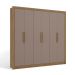Guarda-Roupa Casal Hilda 6 Portas 2 Gavetas Nogueira e Fendi