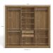 Guarda-Roupa Casal Hilda 6 Portas 2 Gavetas Nogueira e Fendi