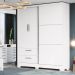 Guarda-Roupa Casal Sanchezia 3 Portas 2 Gavetas Branco