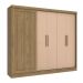 Guarda-Roupa Casal Tormaline 5 Portas 4 Gavetas Nogueira e Macadamia
