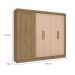 Guarda-Roupa Casal Tormaline 5 Portas 4 Gavetas Nogueira e Macadamia
