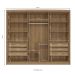 Guarda-Roupa Casal Tormaline 6 Portas 6 Gavetas Nogueira e Macadamia