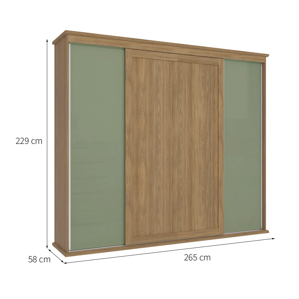 Guarda-Roupa Casal Tormaline Flex 4 Portas 4 Gavetas Nogueira