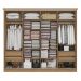 Guarda-Roupa Casal Tormaline Flex 4 Portas 4 Gavetas Nogueira