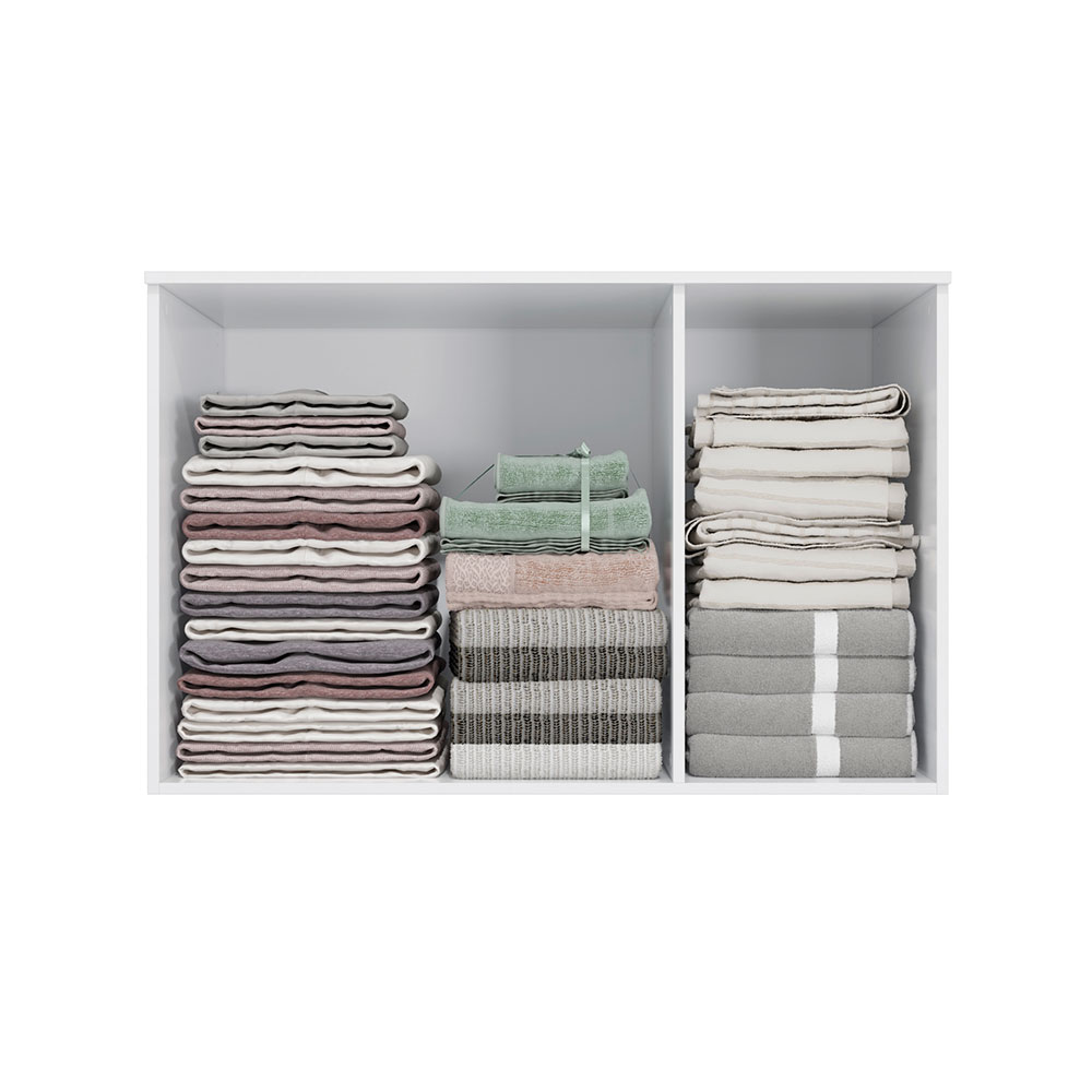 Guarda-Roupa Modulado Aéreo Cavi 3 PT Branco 105 cm