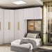 Guarda-Roupa Modulado Aéreo Cavi 3 PT Branco 105 cm