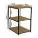 Kit 02 Mesas De Apoio Lateral 45cm Industrial Crome LI004 Freijo Preto Kappesberg