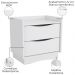 Kit 02 Mesas de Cabeceira 2 Gavetas 54 cm M261 Branco Kappesberg