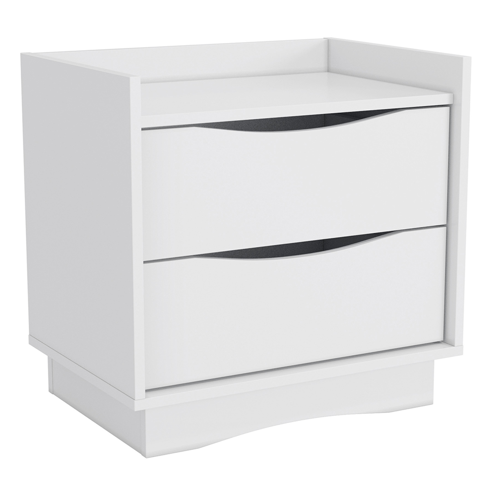 Kit 02 Mesas de Cabeceira 2 Gavetas 54 cm M261 Branco Kappesberg