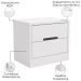 Kit 02 Mesas de Cabeceira 2 Gavetas 54 cm S822 Branco Kappesberg