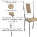 Kit 2 Cadeiras Cromada Sala Jantar 2C005CR Corino Capuccino Kappesberg