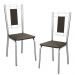 Kit 2 Cadeiras Cromada Sala Jantar 2C005CR Corino Marrom Kappesberg