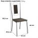 Kit 2 Cadeiras Cromada Sala Jantar 2C005CR Corino Marrom Kappesberg