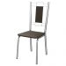 Kit 2 Cadeiras Cromada Sala Jantar 2C005CR Corino Marrom Kappesberg
